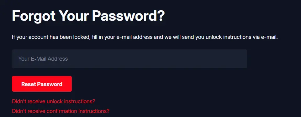 Password Recovery Page