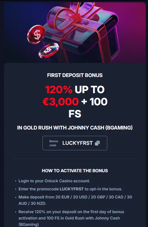 First Deposit Bonus